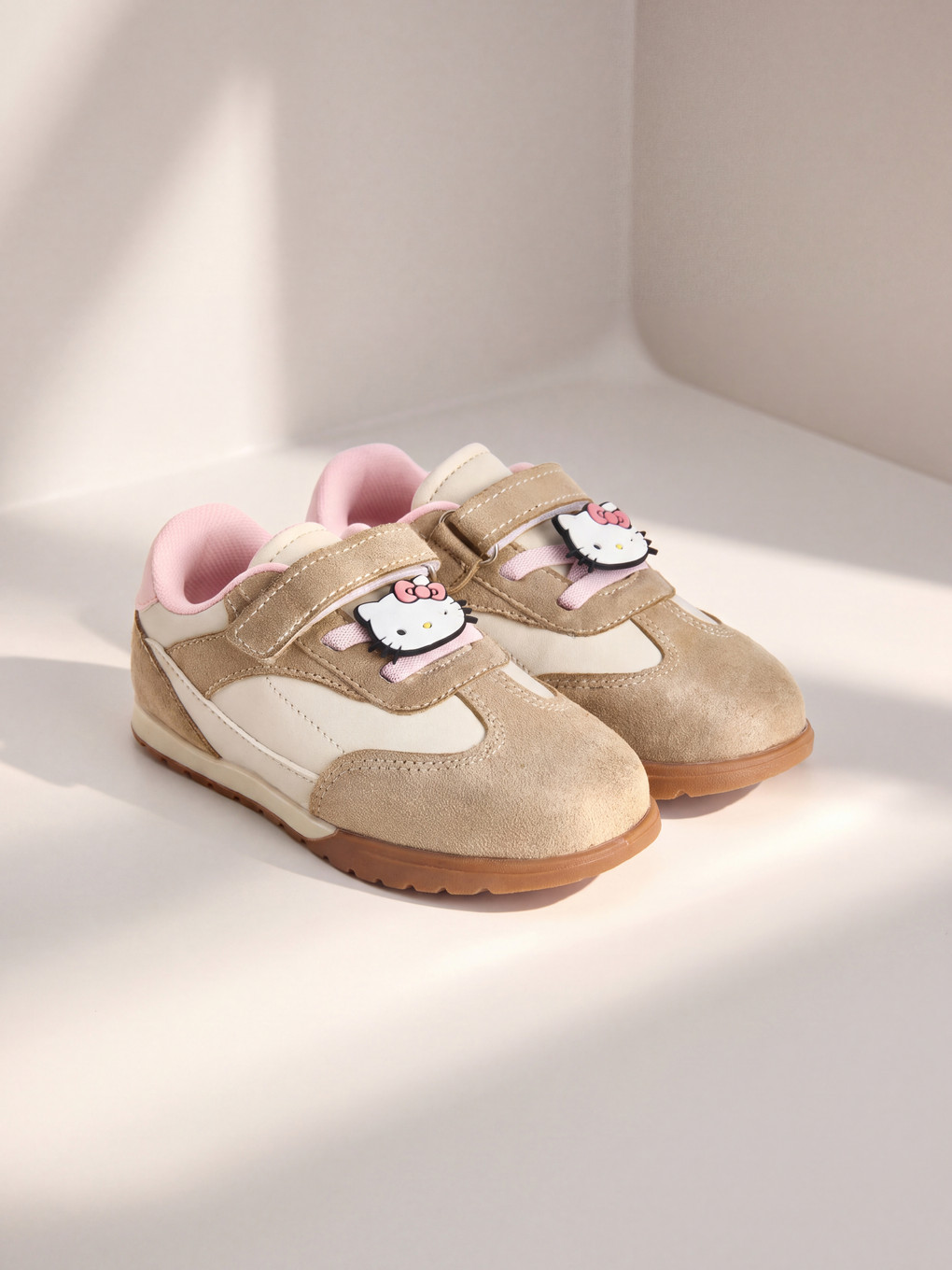 Bej Hello Kitty Baskılı Kız Çocuk Spor Ayakkabı-5
