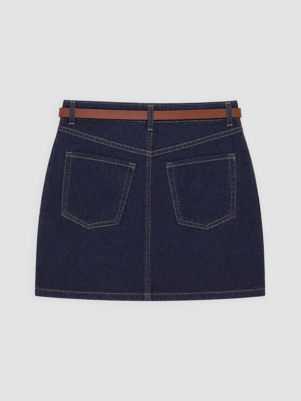 Woman Indigo Denim Skirt-1