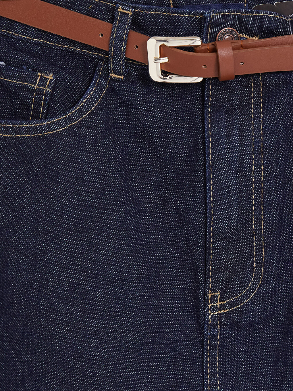 Woman Indigo Denim Skirt-2