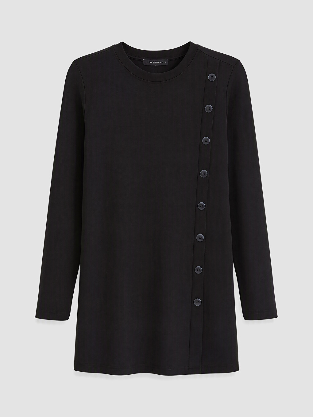 Decorative Buttoned Soft Touch Women's Tunic