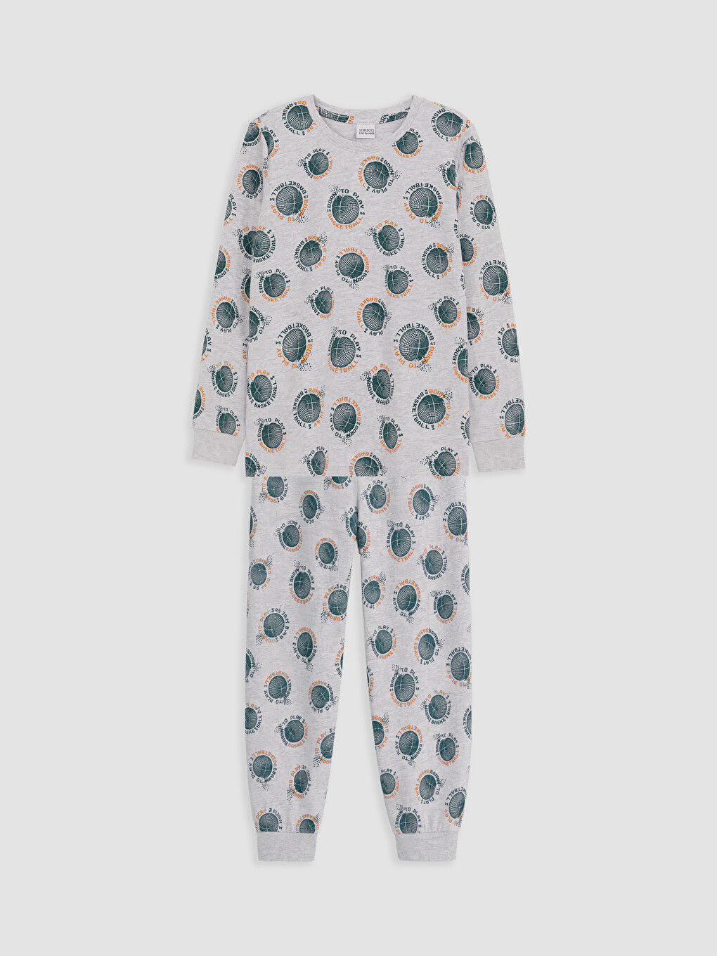 Gri Baskılı Erkek Çocuk Pijama Takım