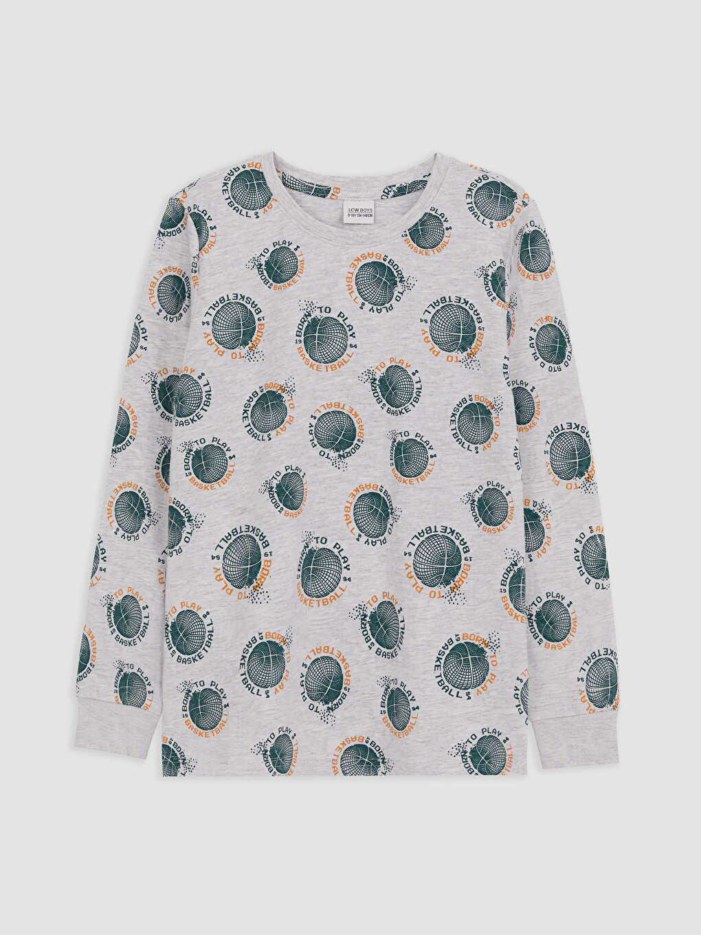 Gri Baskılı Erkek Çocuk Pijama Takım-1