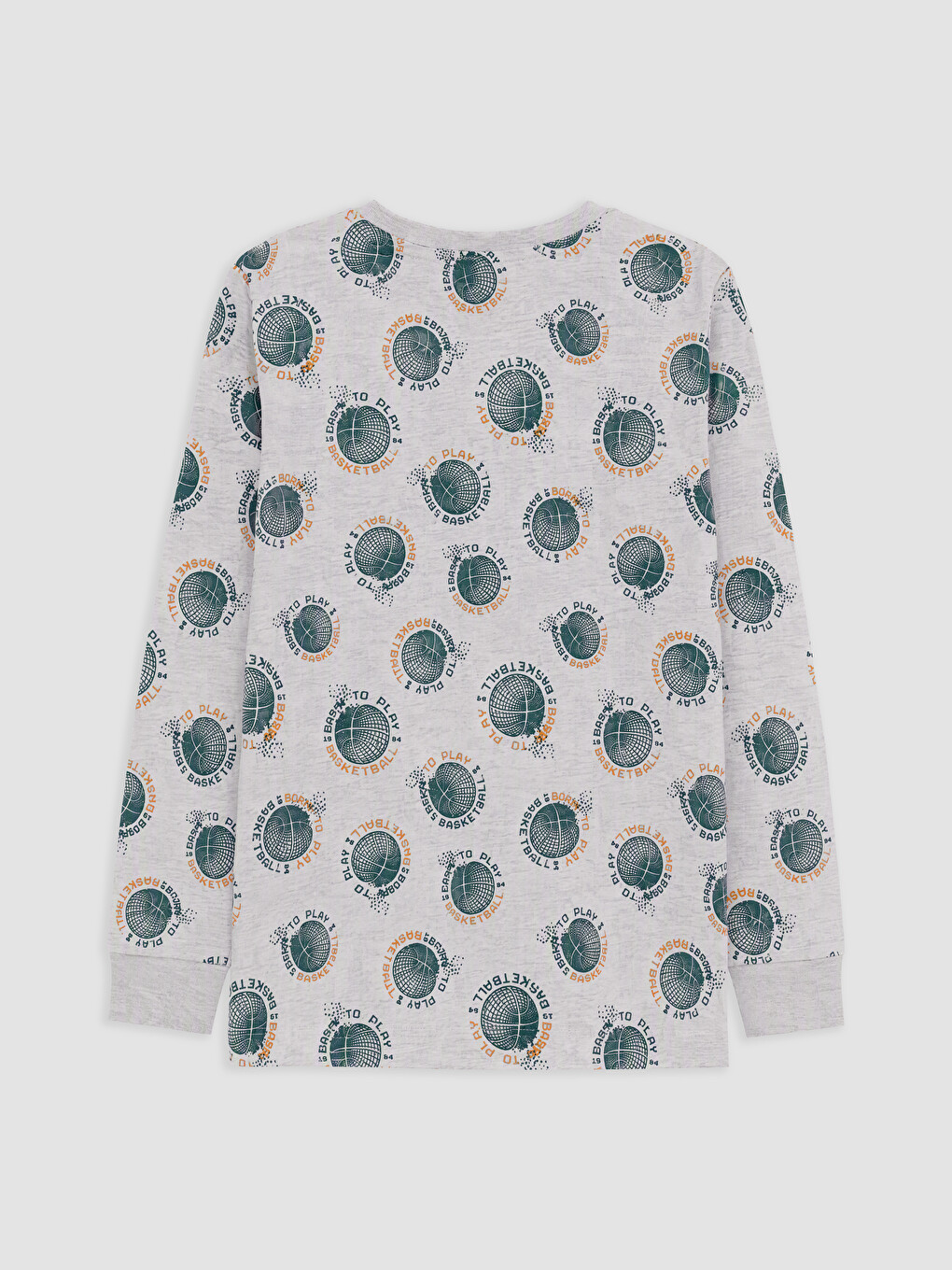 Gri Baskılı Erkek Çocuk Pijama Takım-2