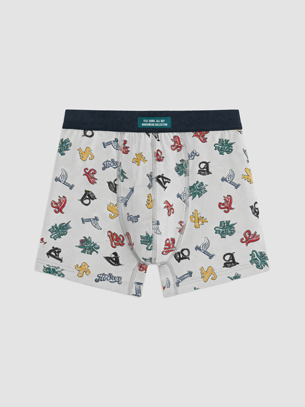 Gri Regular Pamuklu Erkek Boxer 3'lü-4