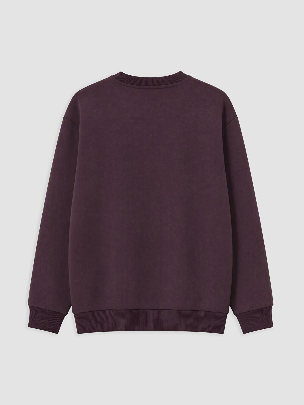 Mürdüm Bisiklet Yaka Erkek Sweatshirt-1