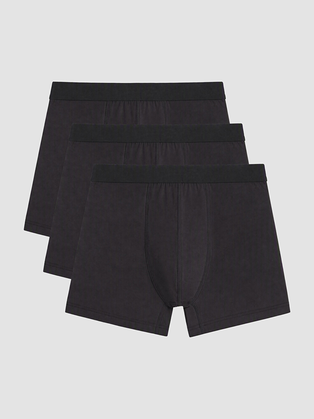 Siyah Pamuklu Esnek Erkek Boxer 3'lü Paket