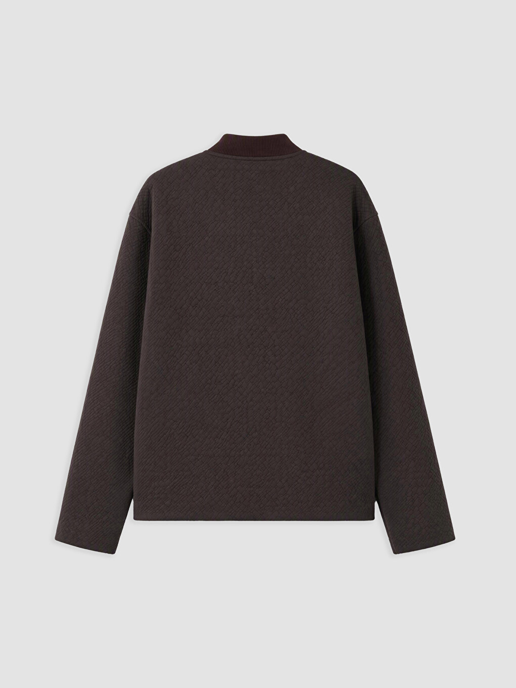 Kahverengi Loose Fit Erkek Bomber Ceket-5