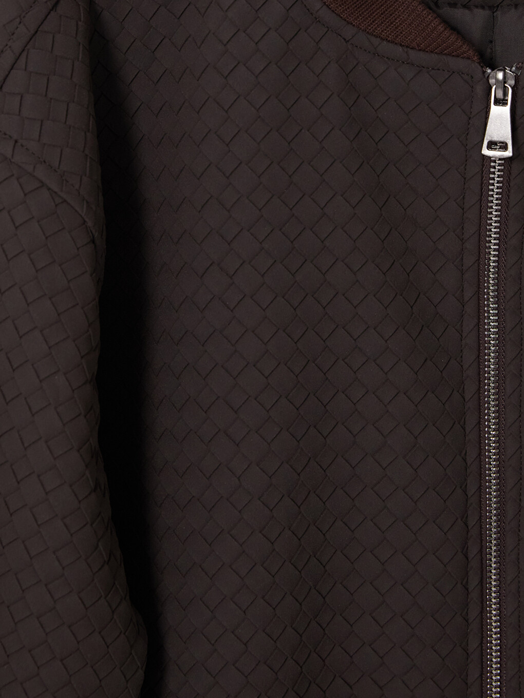 Kahverengi Loose Fit Erkek Bomber Ceket-6