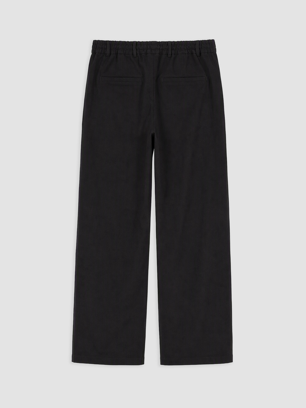 Siyah Loose Fit Erkek Pileli Pantolon-5
