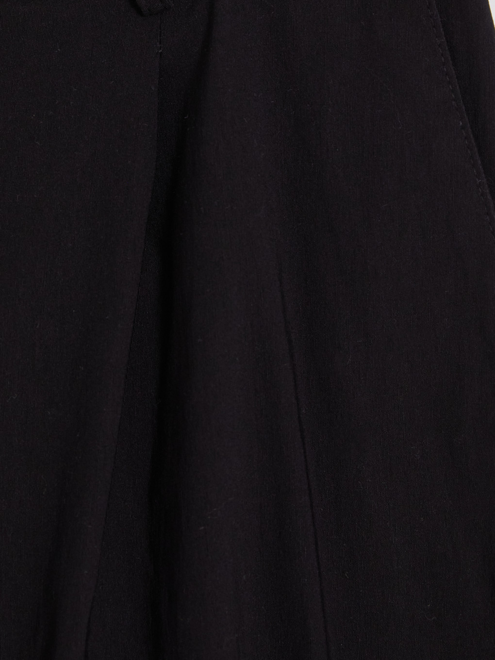 Siyah Loose Fit Erkek Pileli Pantolon-6
