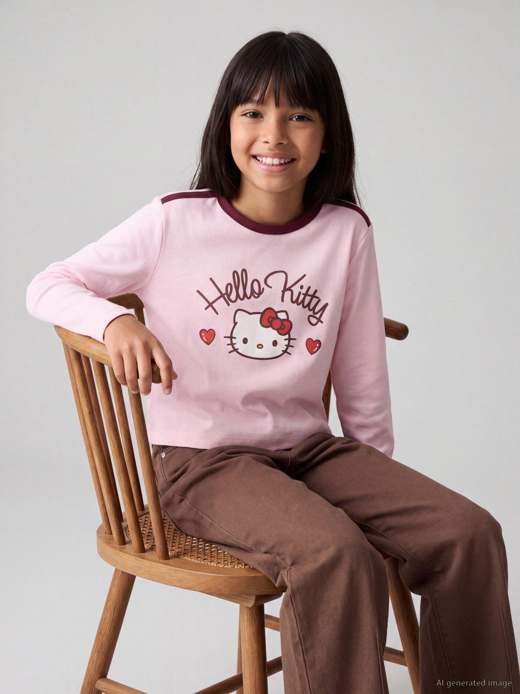 Hello Kitty Printed Girls' T-shirt