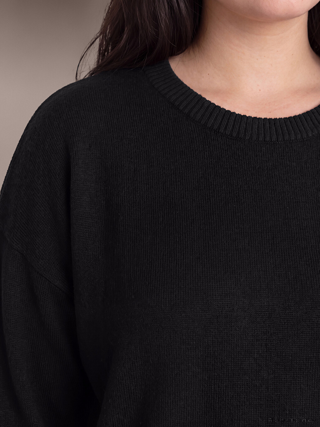 Plus Size Wool Blended Women's Sweater-1