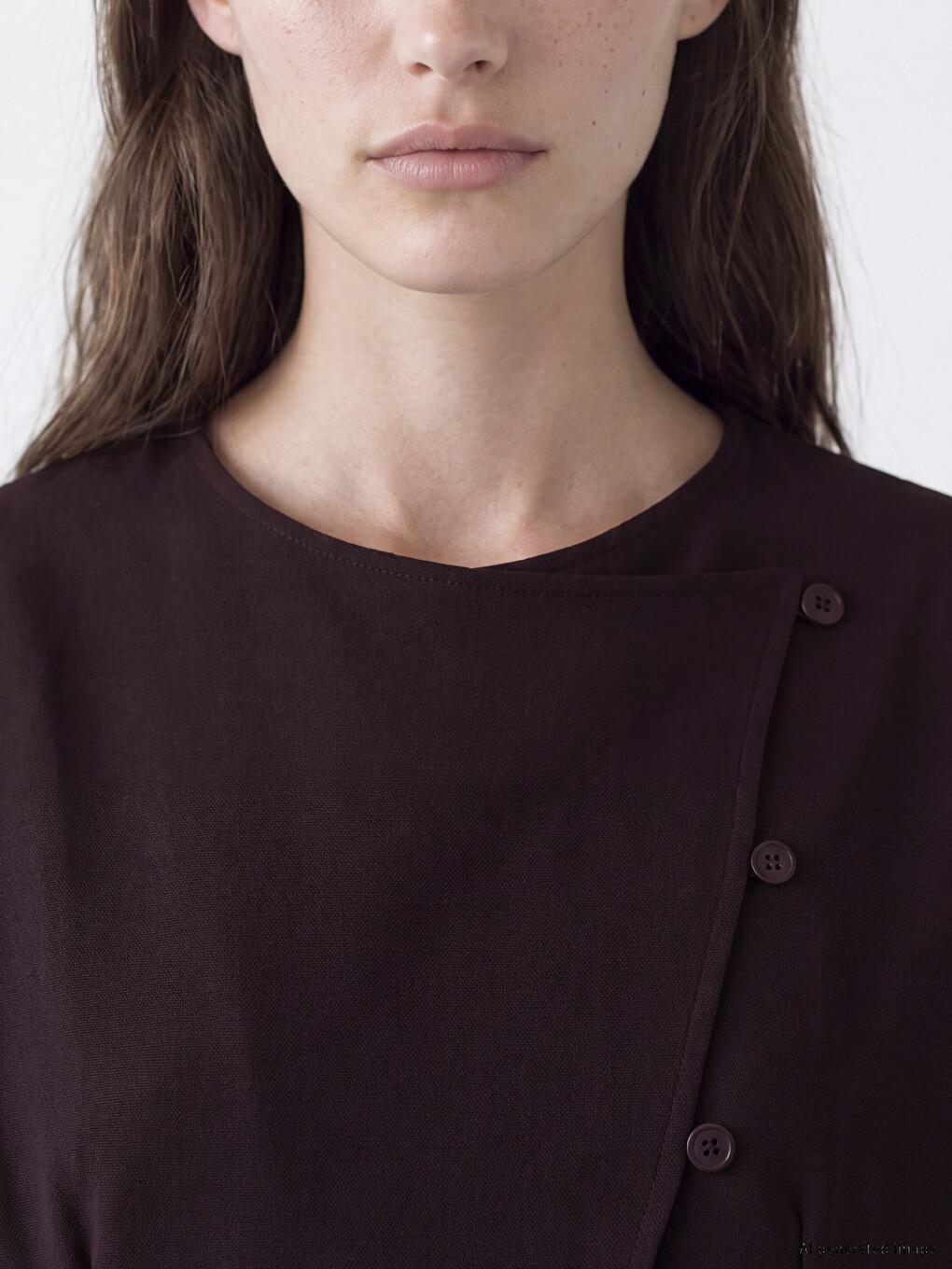 Asymmetric Buttoned Blouse-2