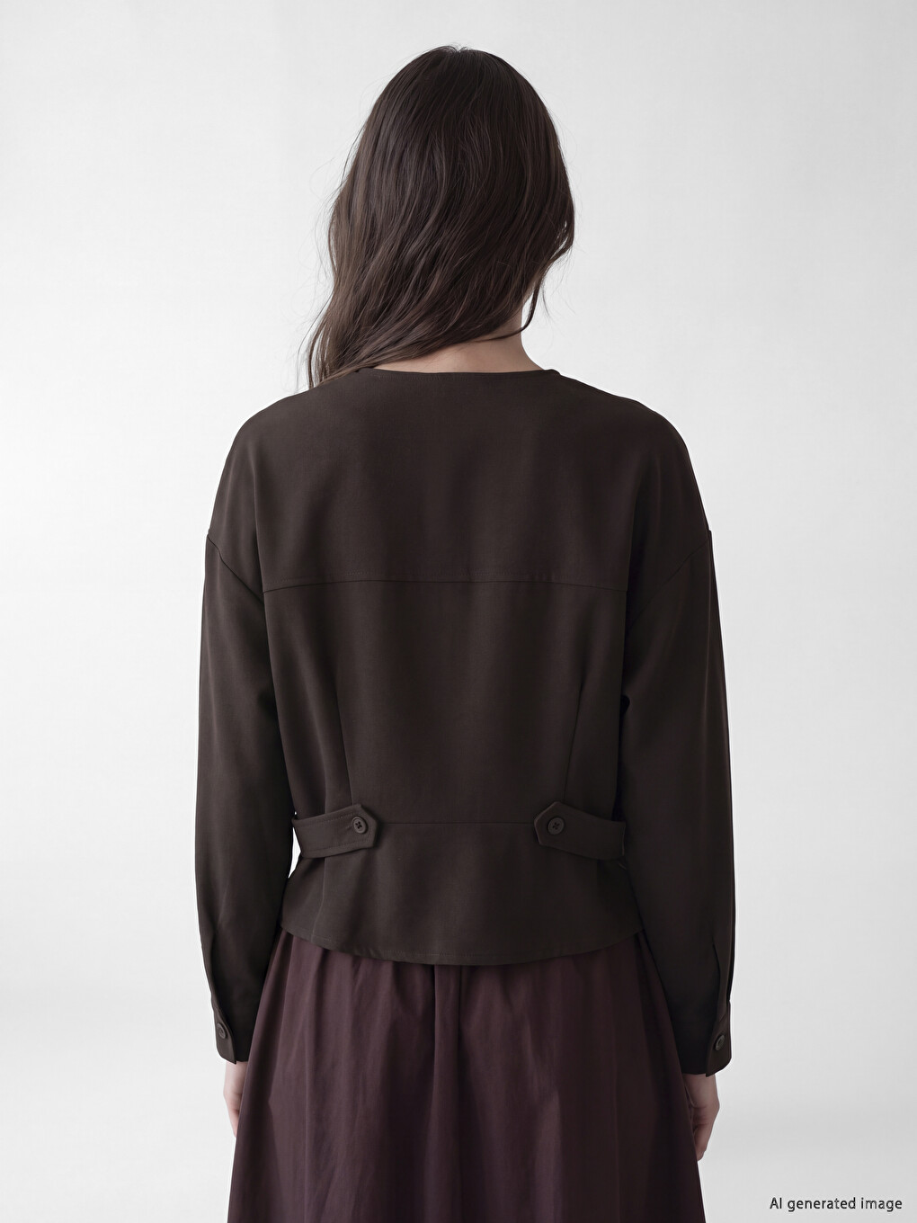 Asymmetric Buttoned Blouse-3