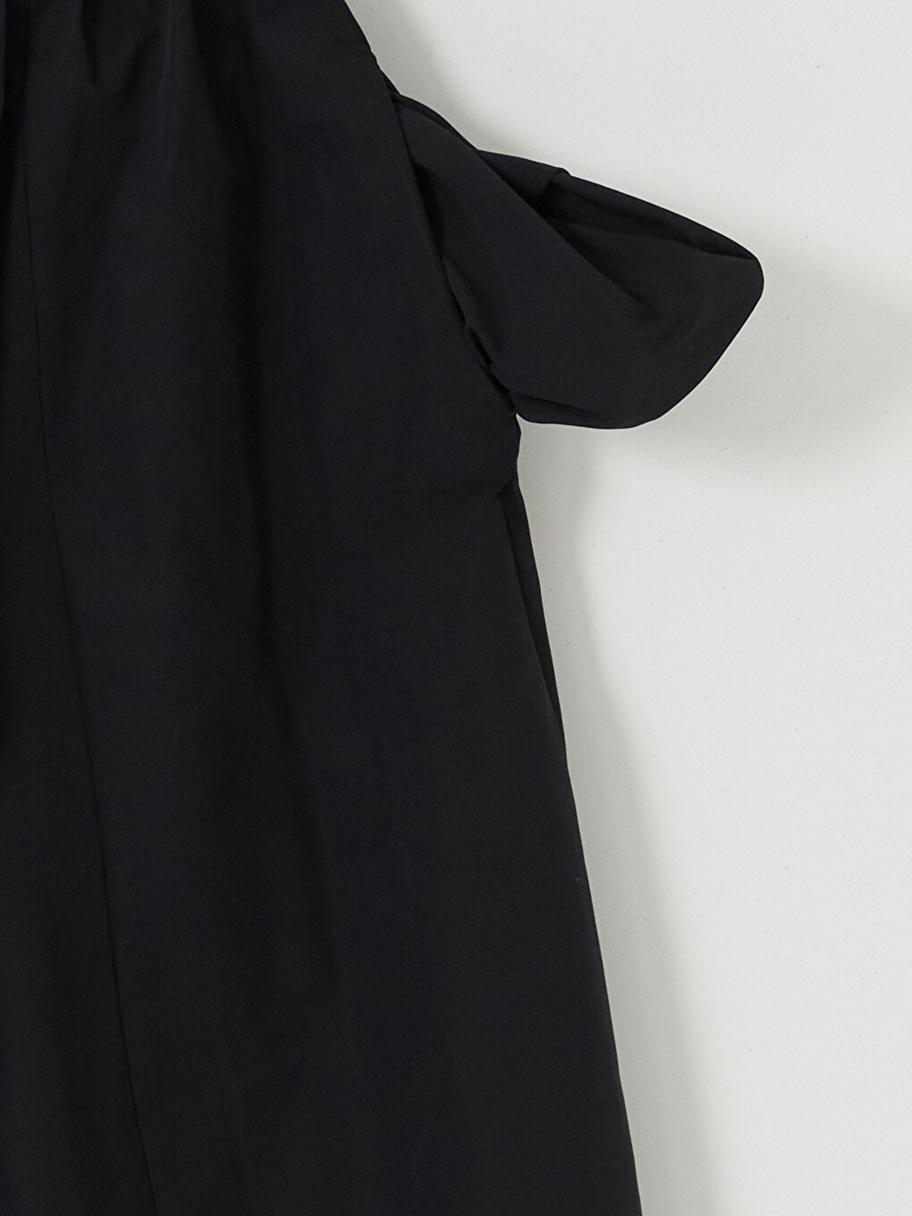 Siyah Beli Lastikli A Kesim Poplin Etek-3