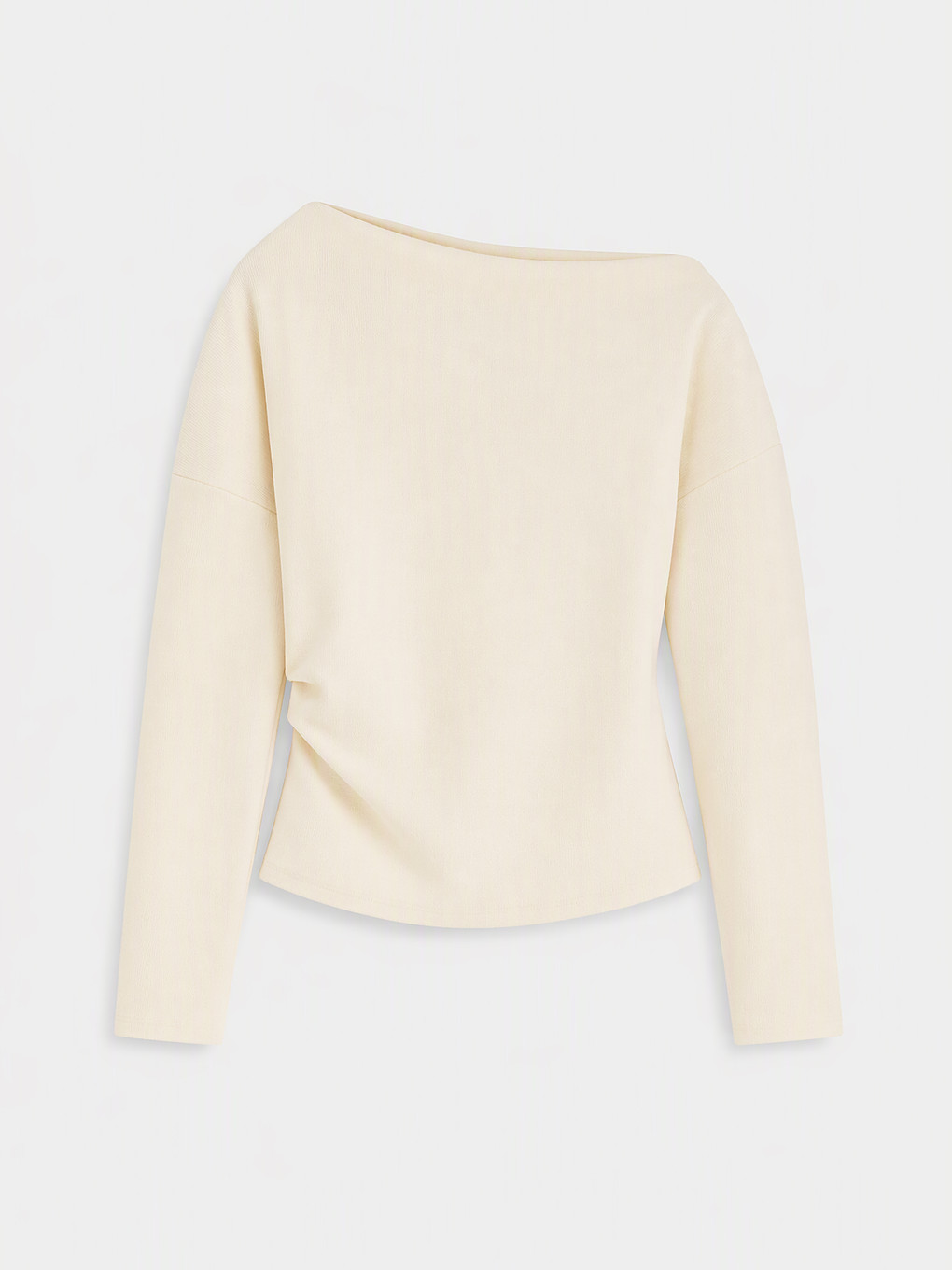 Slash Neck Ruched Blouse-5