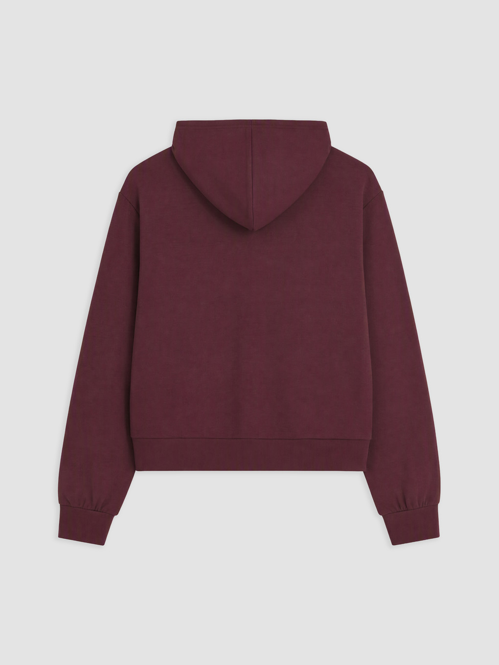 Mürdüm Kapüşonlu Genç Kız Fermuarlı Sweatshirt-3