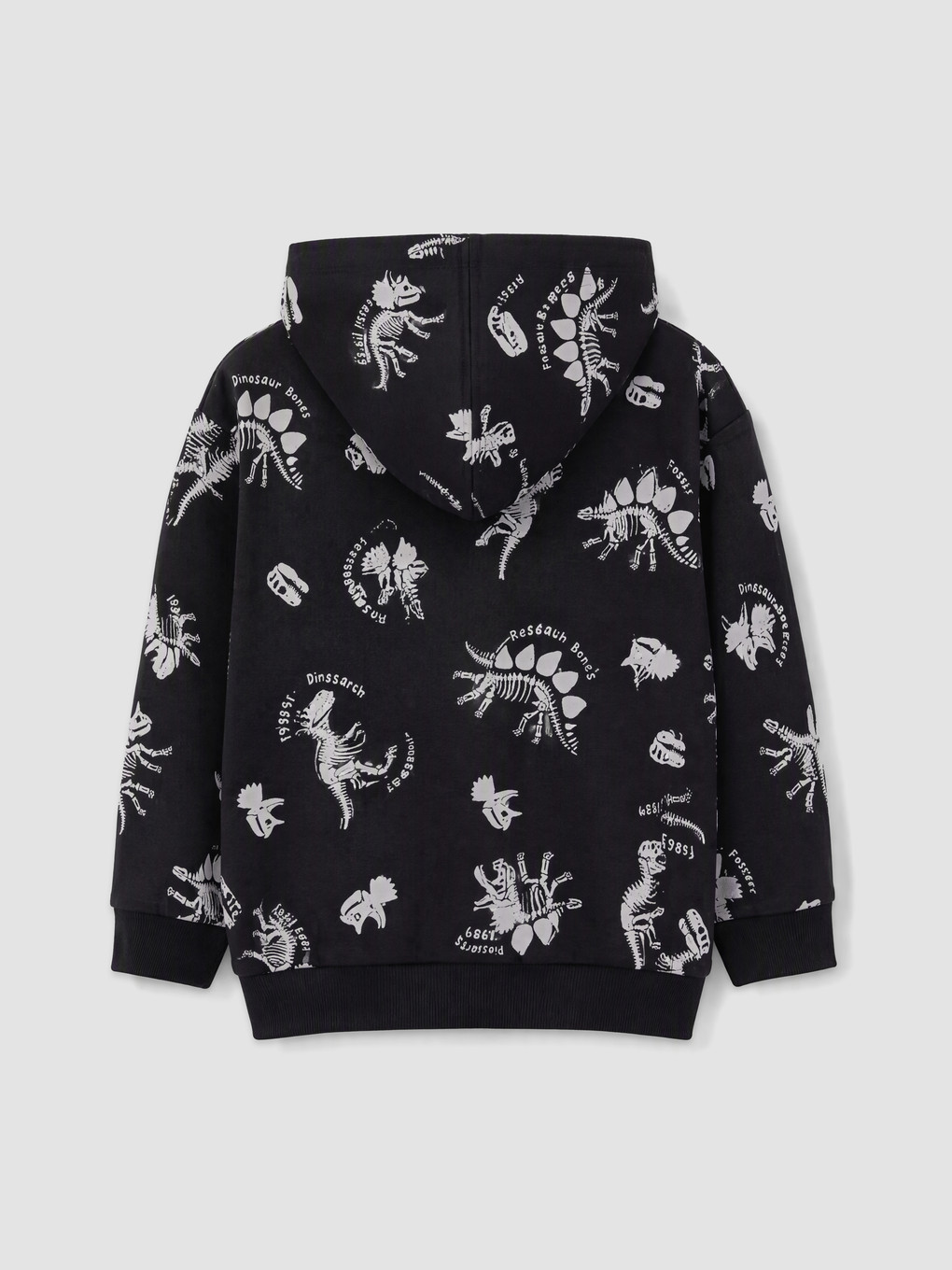 Siyah Baskılı Erkek Çocuk Fermuarlı Sweatshirt-1