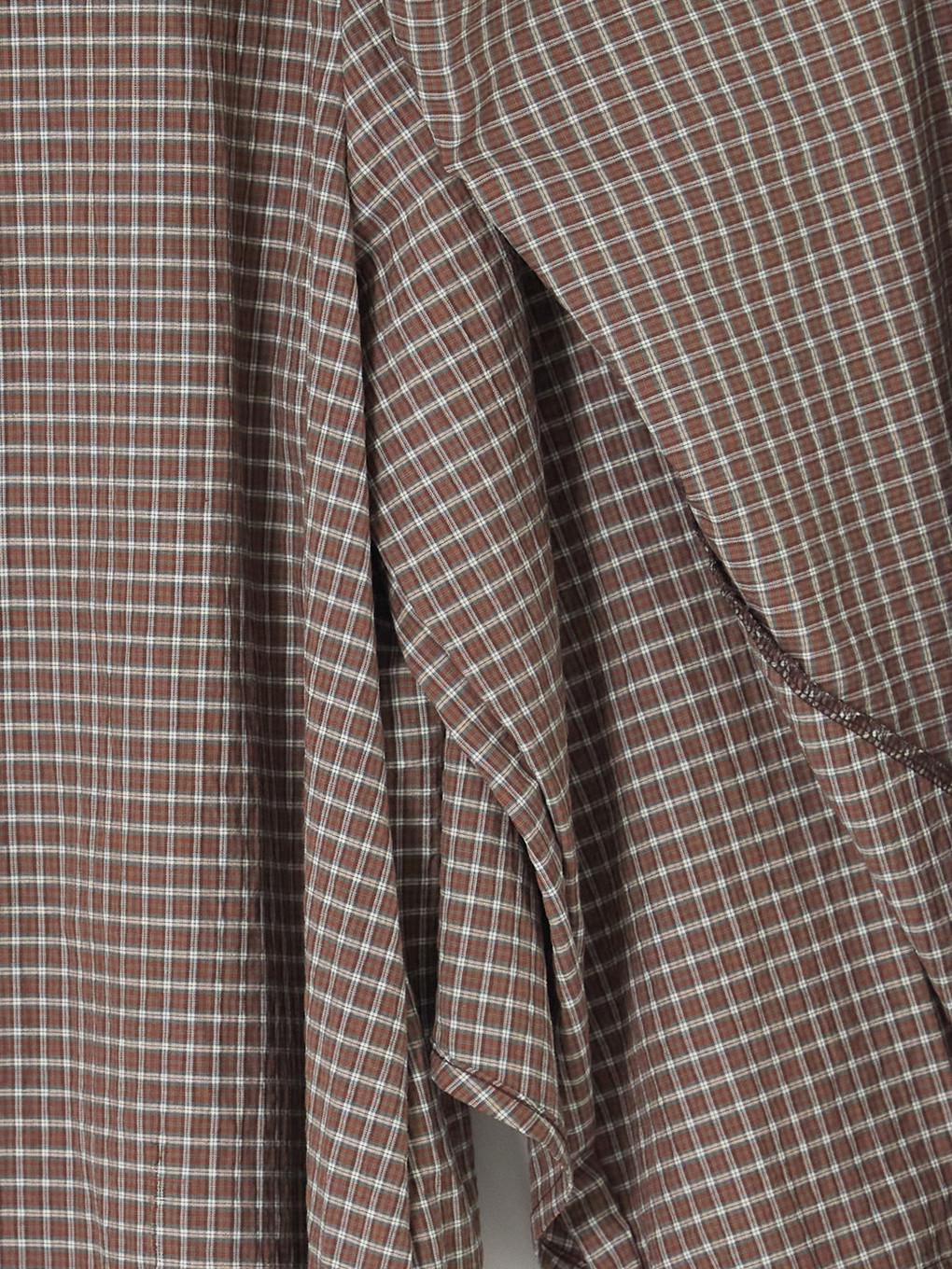 Plus Size Plaid Shawl Detailed Blouse-2