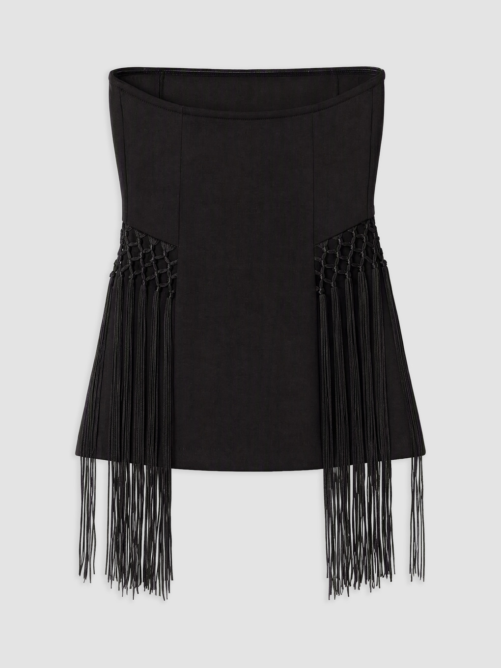 Strapless Collar Tasseled Blouse-1