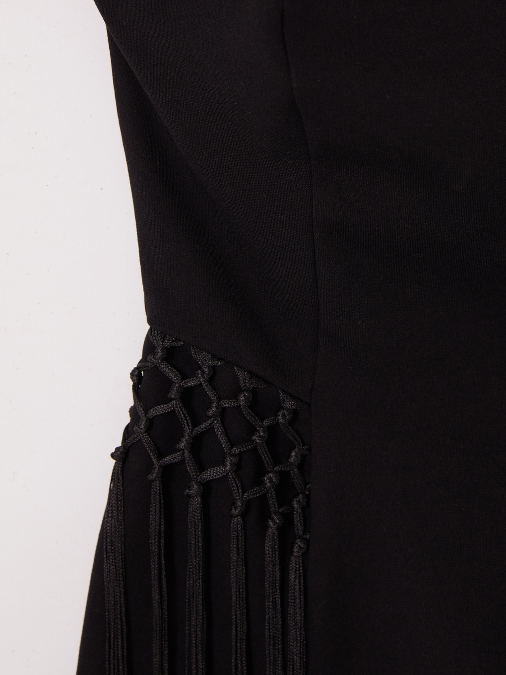 Strapless Collar Tasseled Blouse-2