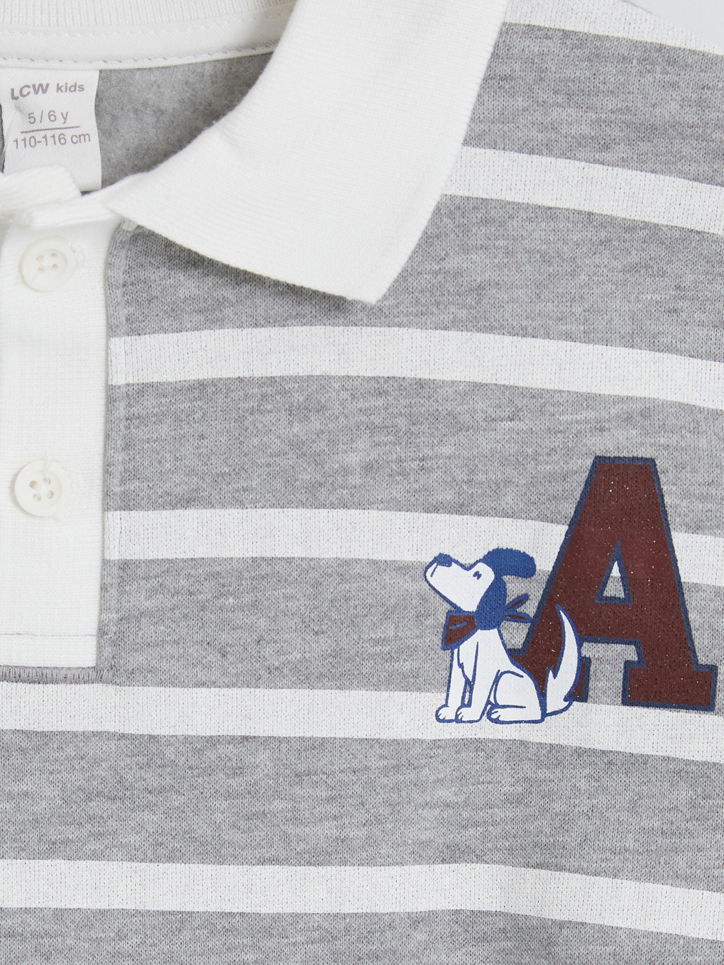 Polo Collar Striped Men's Sweatshirt-2