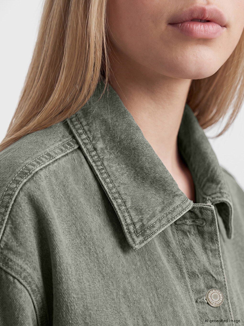 Shirt Collar Oversize Women's Jean Jacket-2