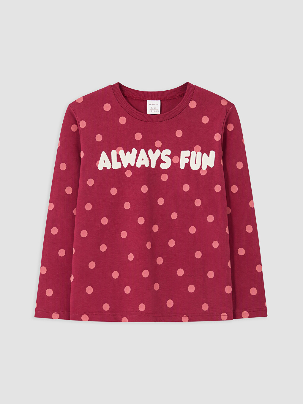 Crew Neck Girls' T-shirt-1