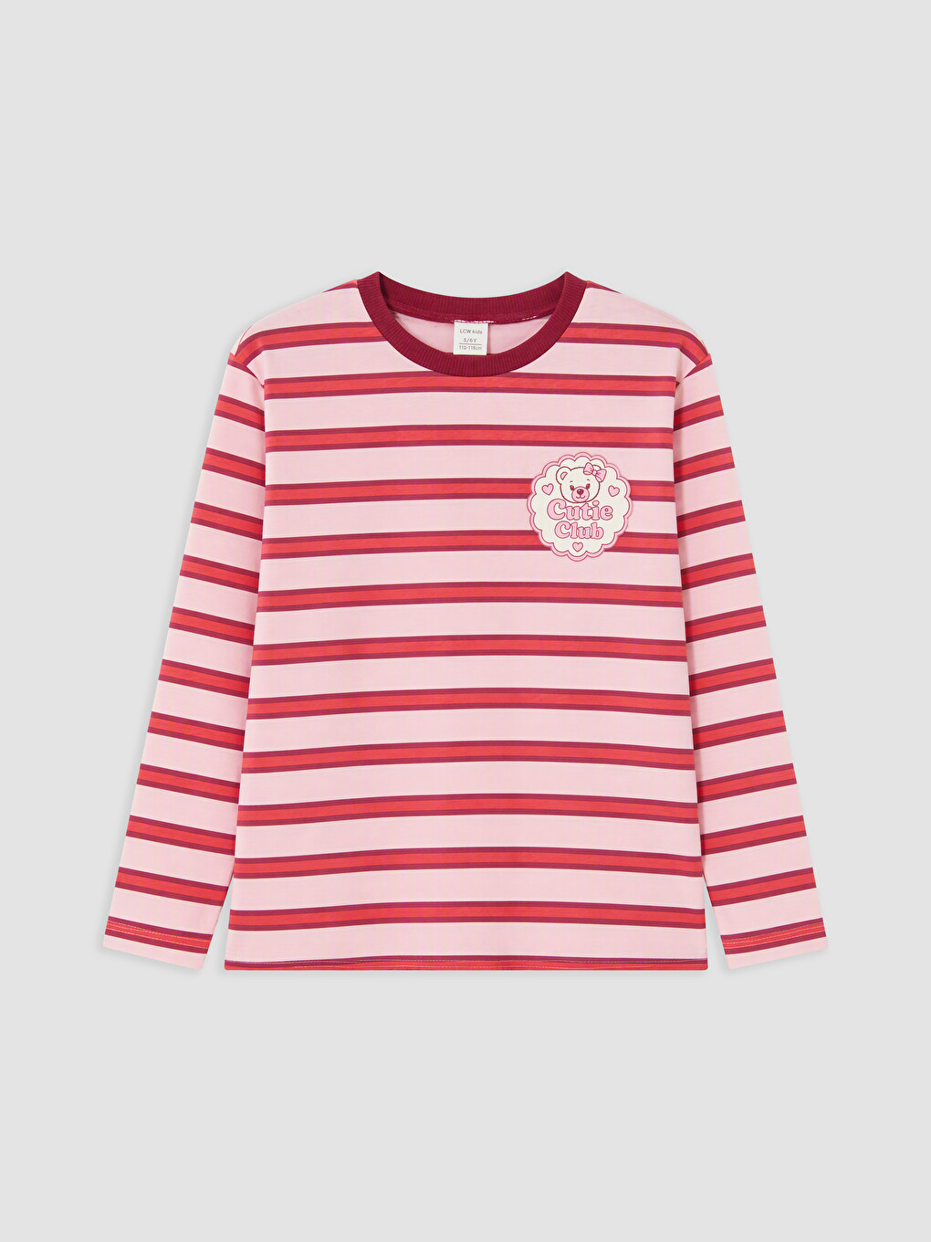 Crew Neck Girls' T-shirt-5