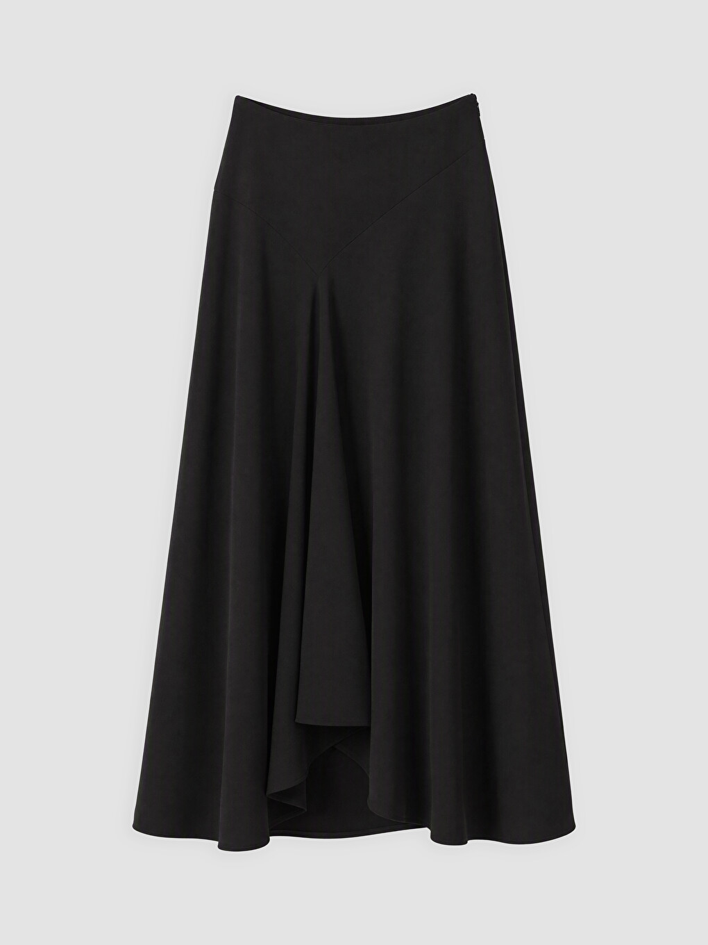 Waist Zippered Asymmetric Cut Skirt