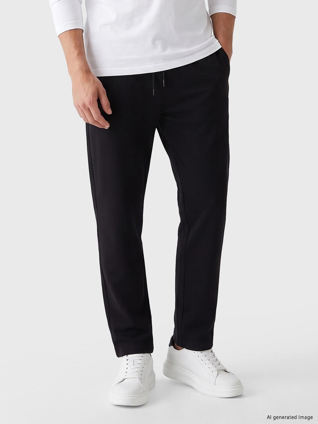 Siyah Regular Fit Erkek Eşofman Altı-1