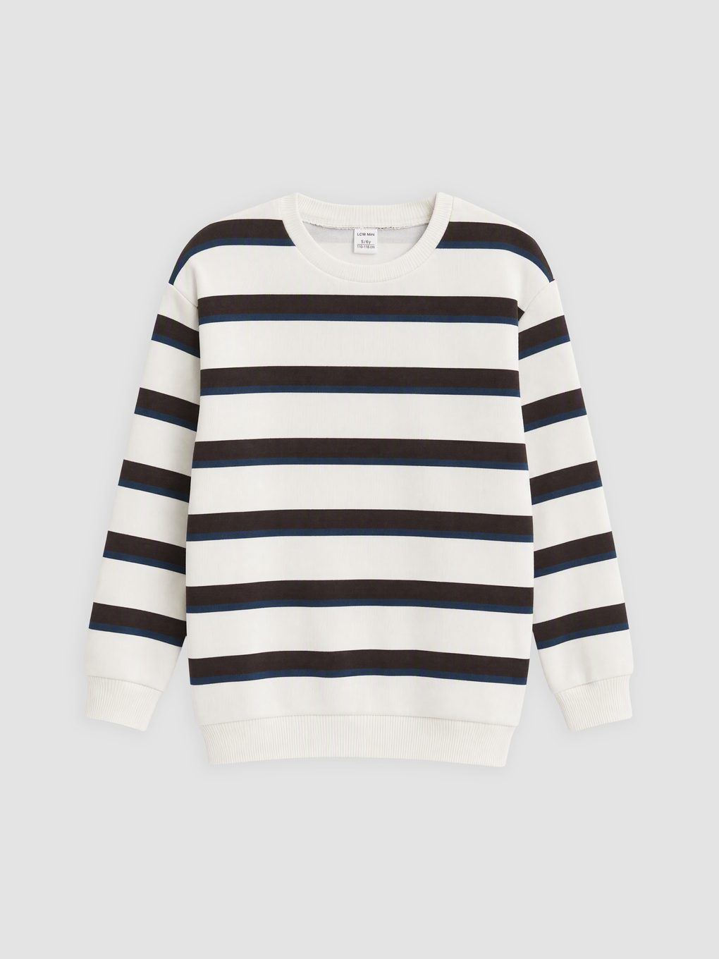 Bej Çizgili Erkek Çocuk Sweatshirt