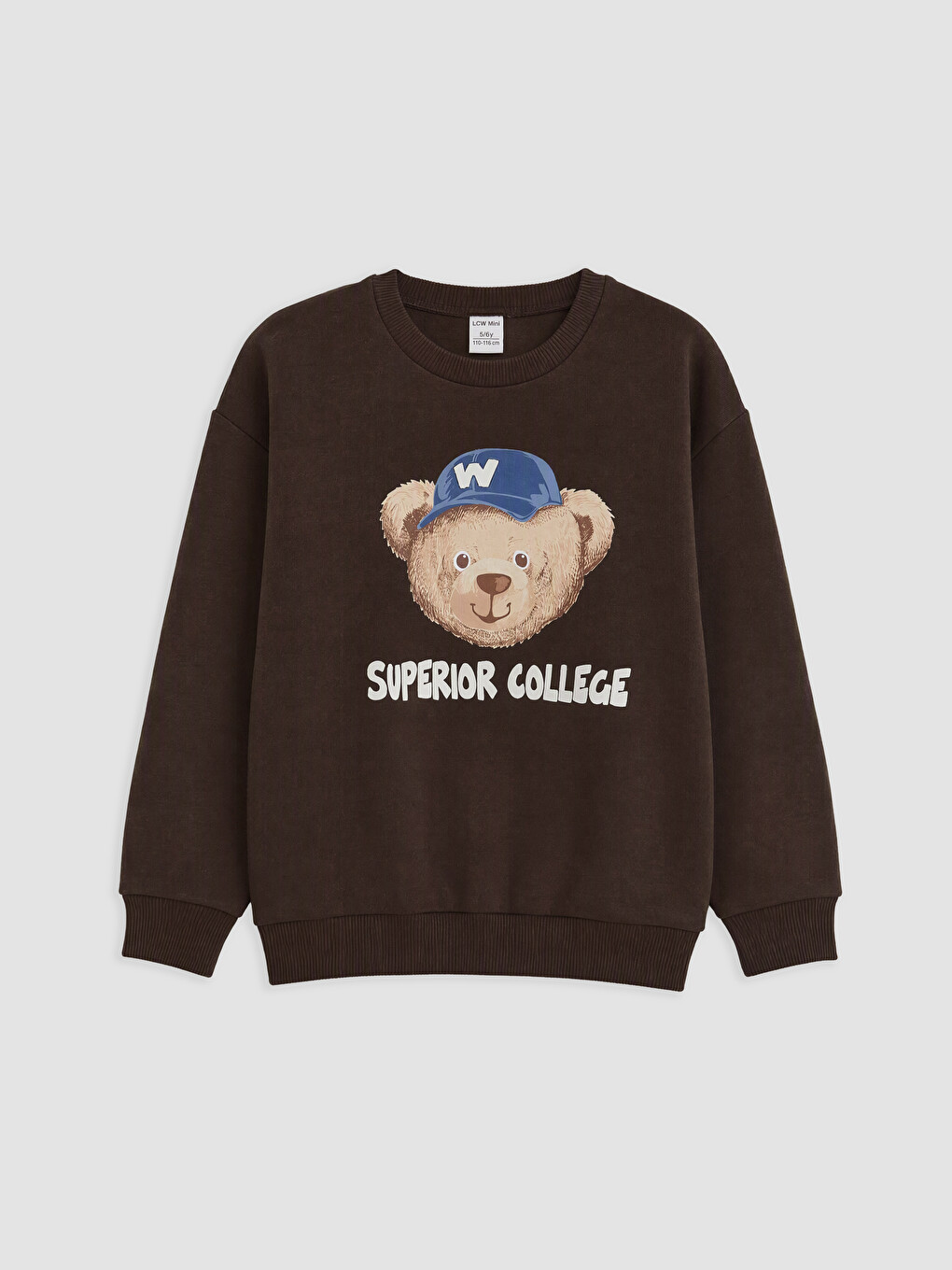 Bej Teddy Baskılı Erkek Çocuk Kalın Sweatshirt-2