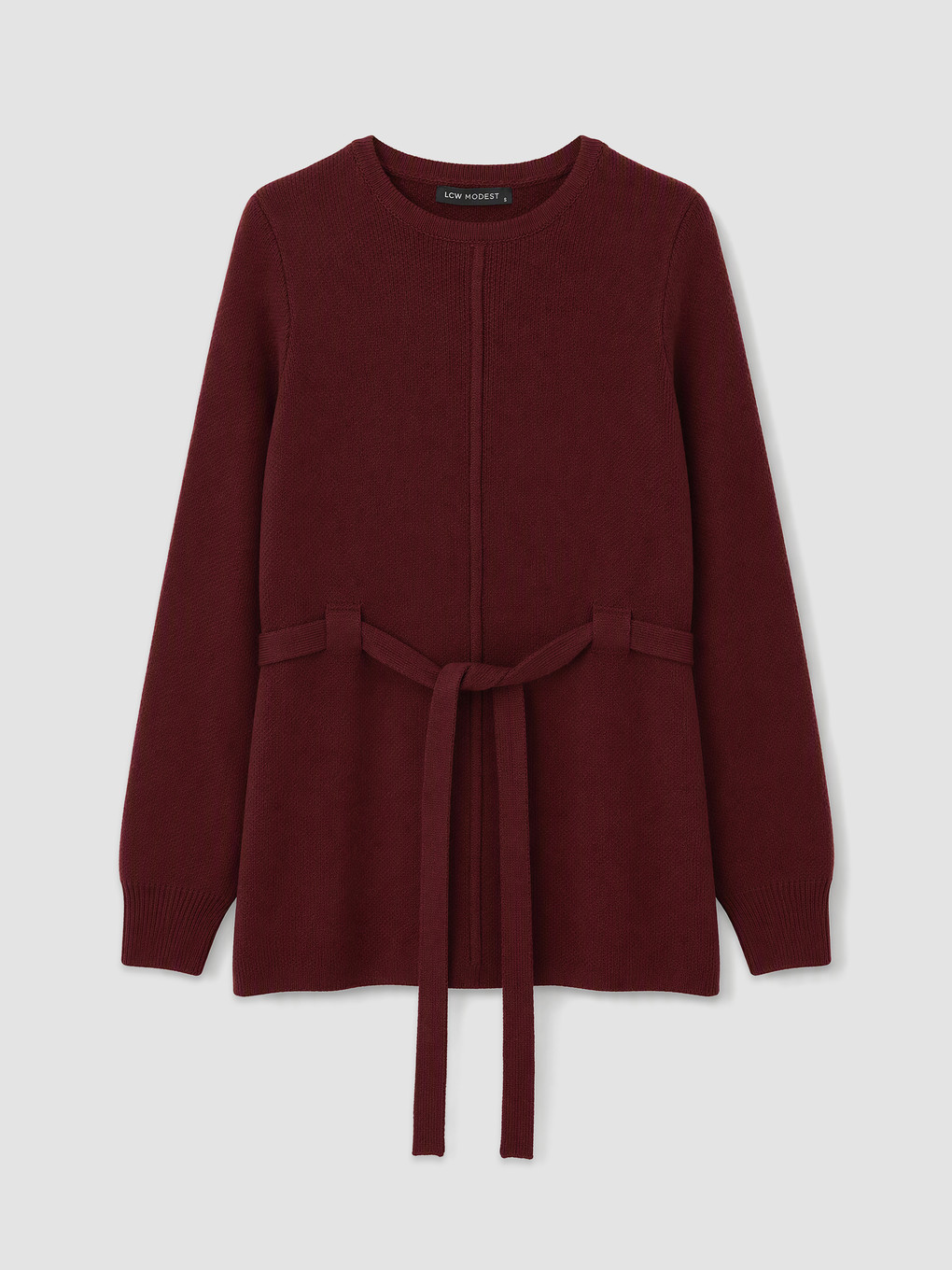 Bordo Bisiklet Yaka Kadın Triko Tunik