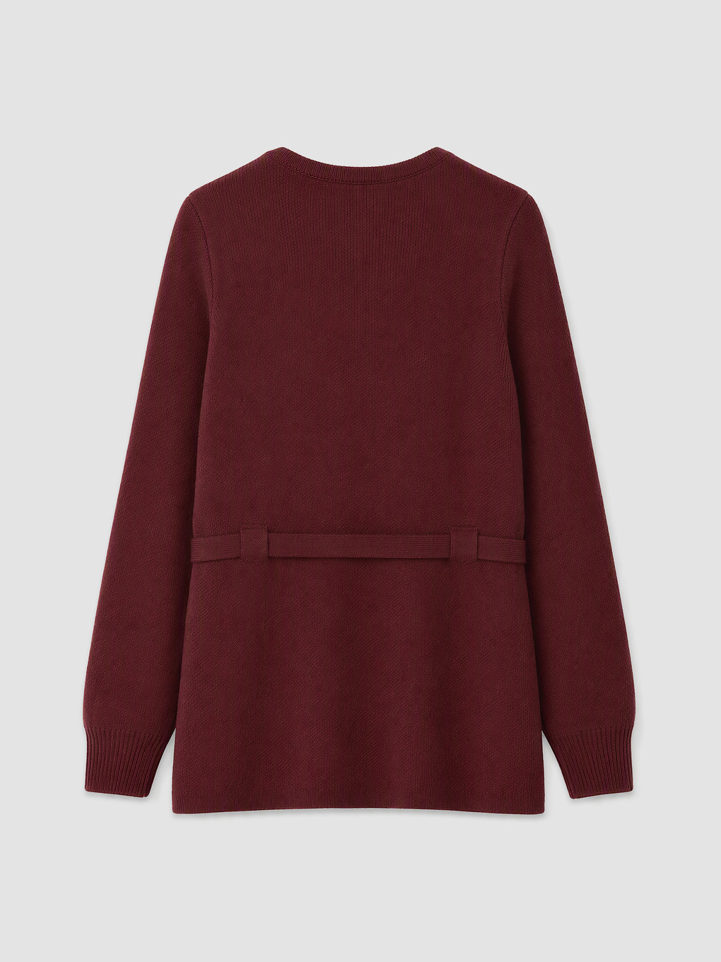 Bordo Bisiklet Yaka Kadın Triko Tunik-1
