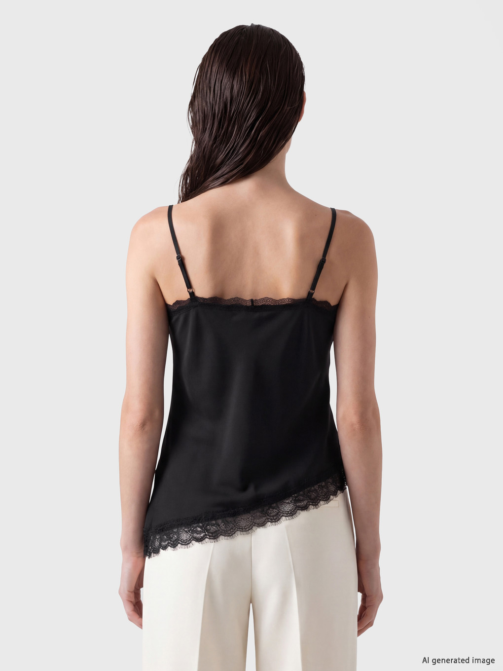 Lace Detailed Spaghetti Strap Blouse-3