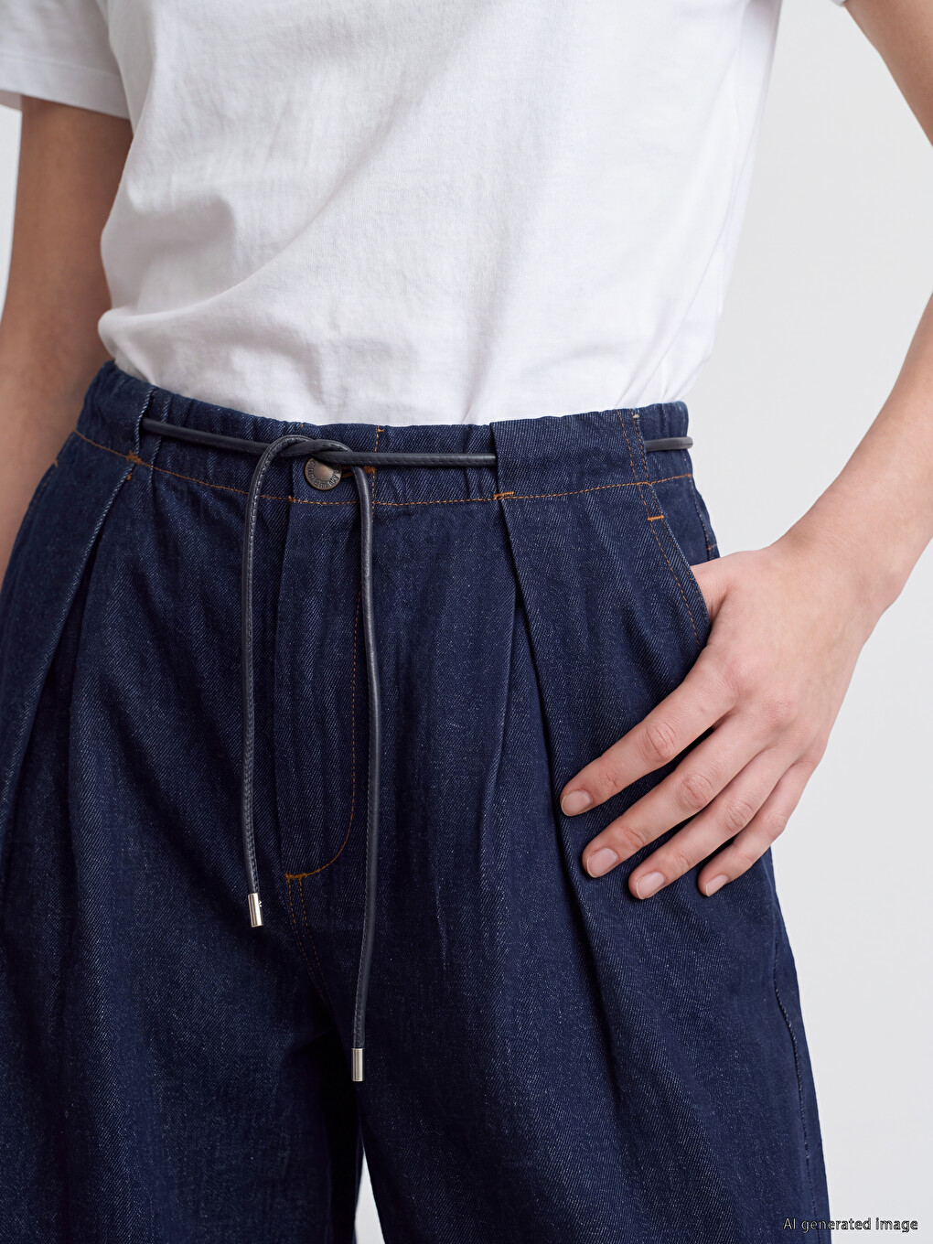 Pleated Wideleg Jean-2