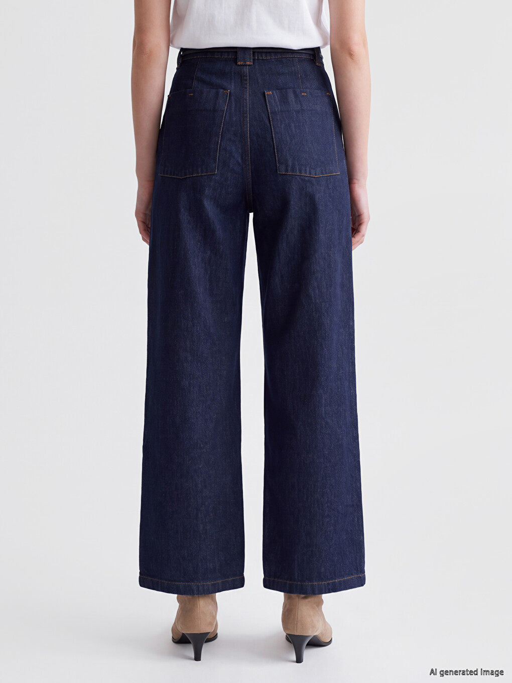 Pleated Wideleg Jean-3