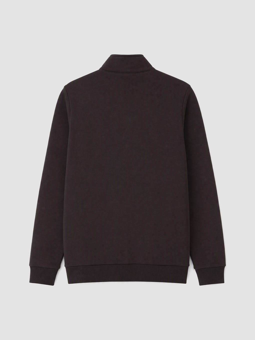 Kahverengi Dik Yaka Baskılı Sweatshirt-3