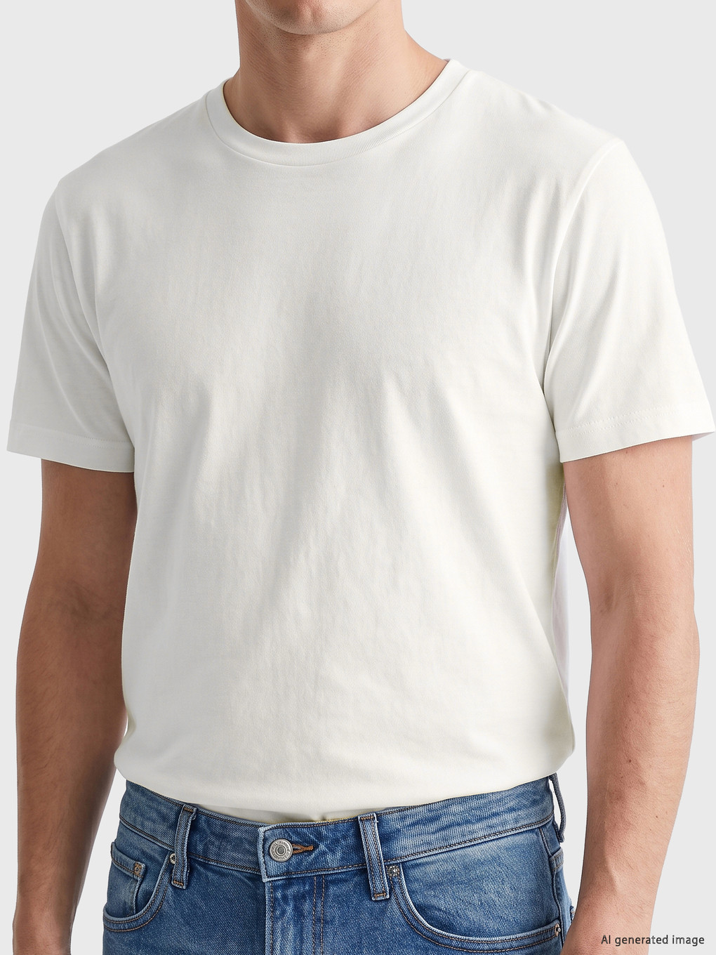T-shirt Me Jakë Të Rrumbullakët Me Qëndisje Për Burra-2