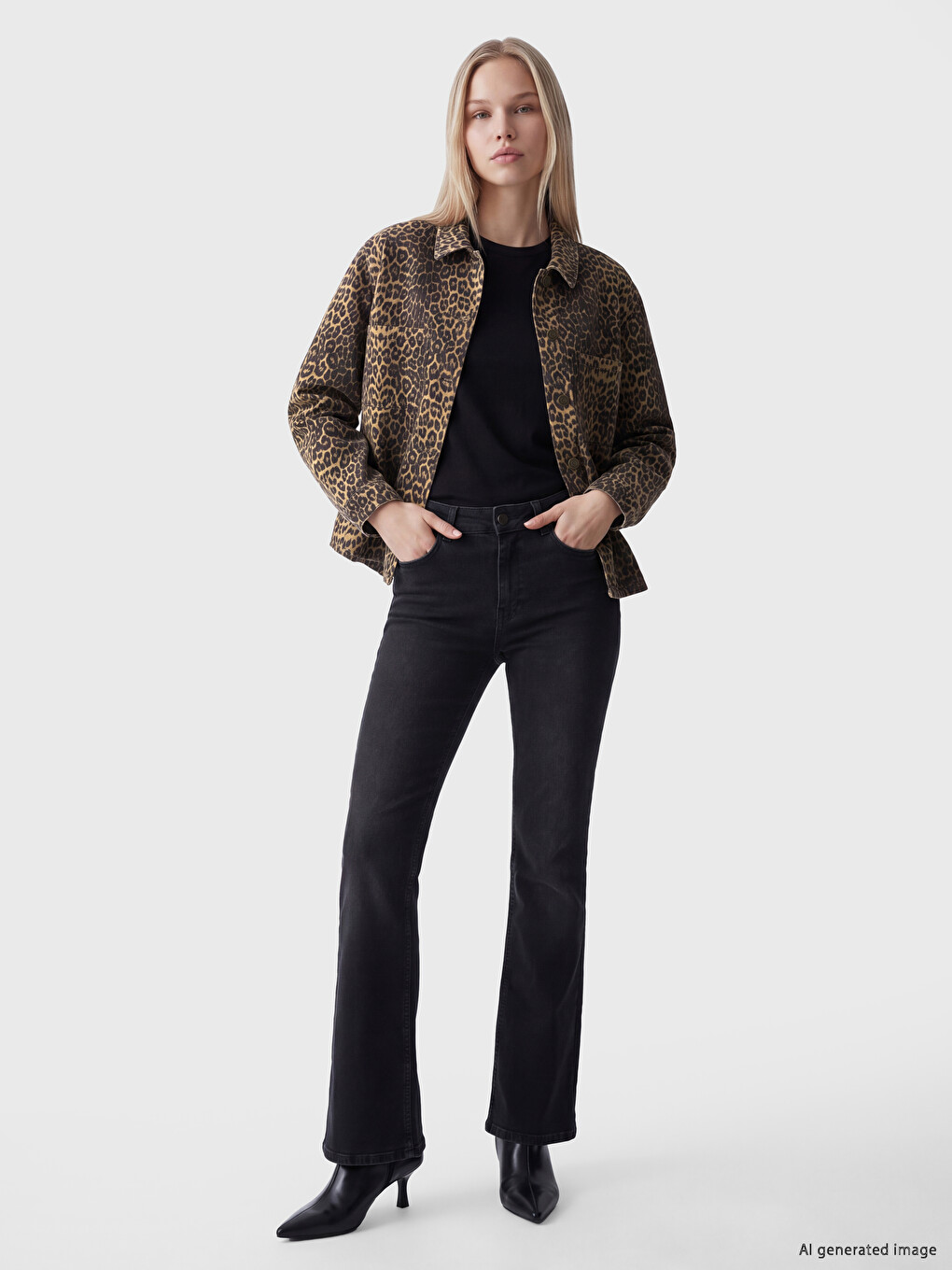 Traper Jakna S Leopard Printom Za Žene-1