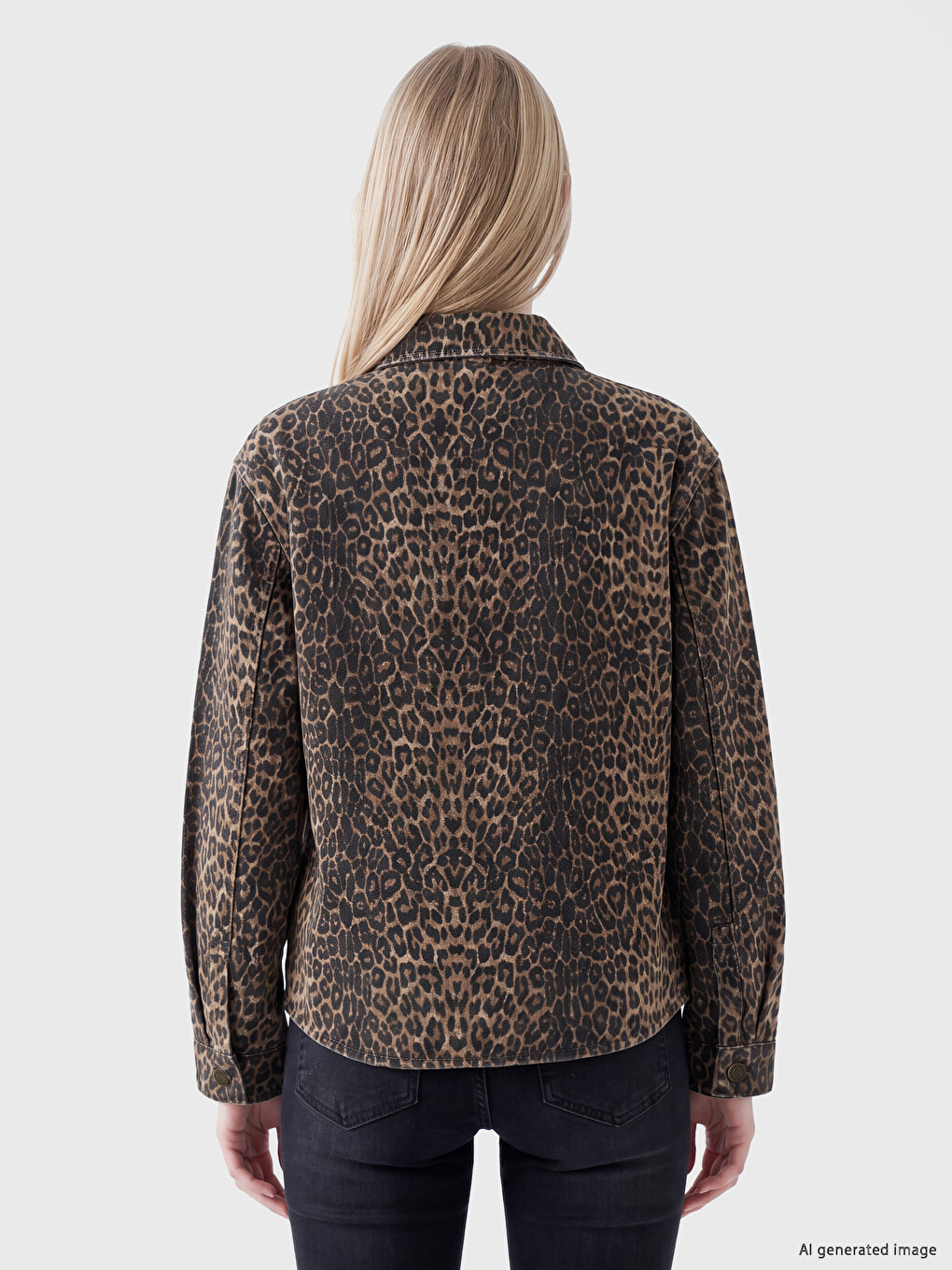 Traper Jakna S Leopard Printom Za Žene-3