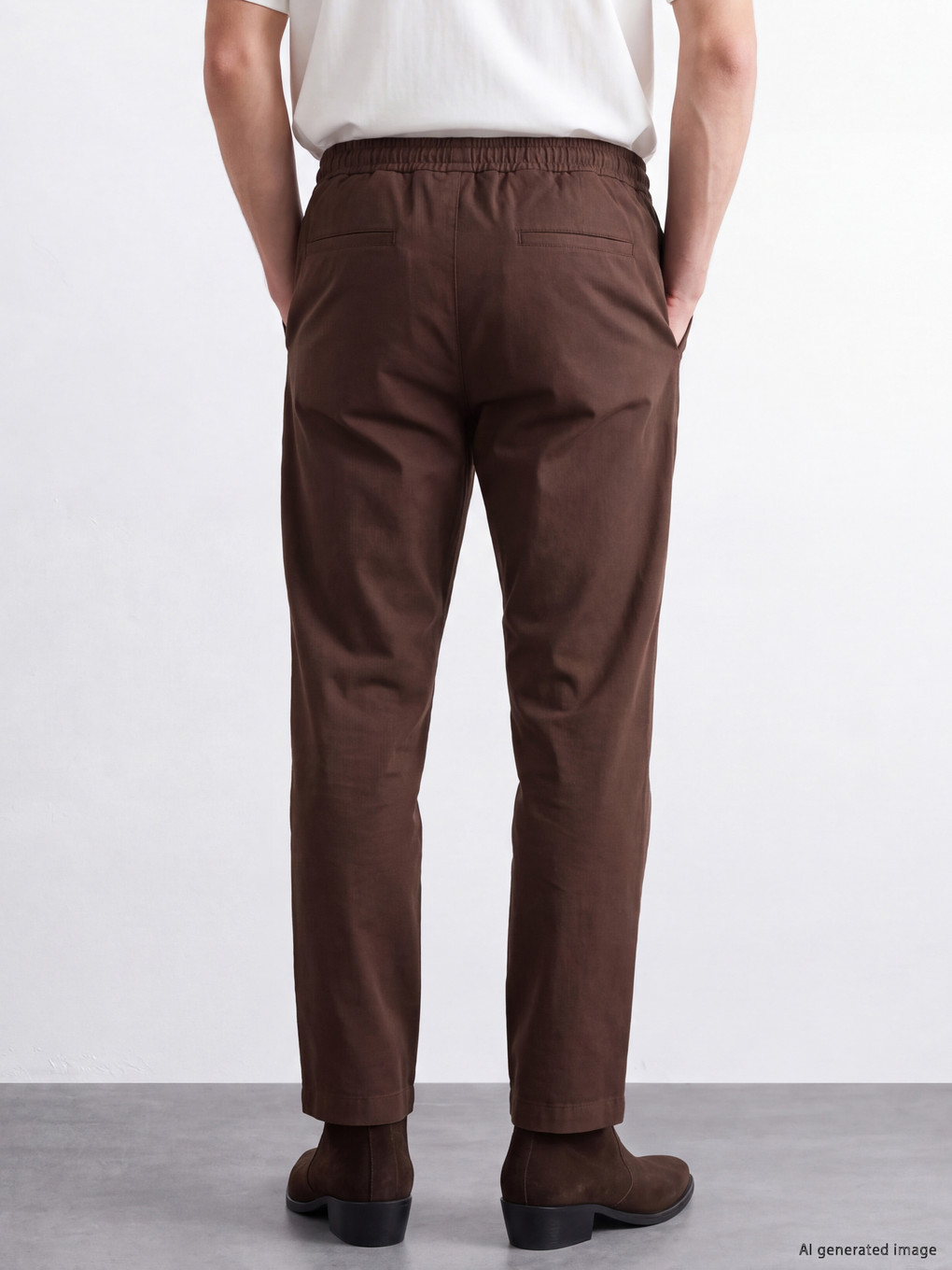 Kahverengi Loose Fit Erkek Pantolon-3
