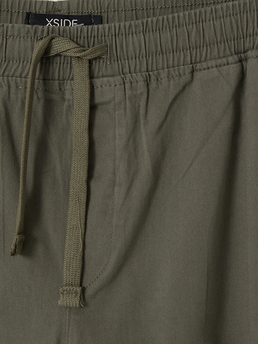 Haki Relax Fit Erkek Kargo Pantolon-2
