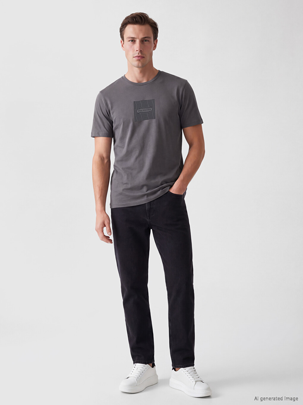 Crew Neck Men's T-shirt-1