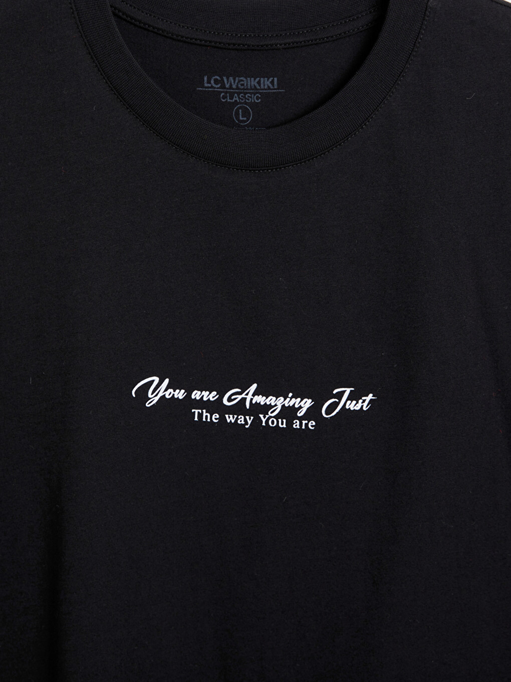 Bedrucktes T-shirt Mit Rundhalsausschnitt Für Herren-2