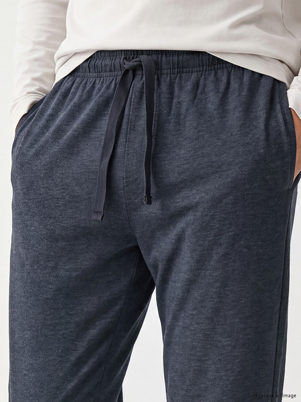 Lacivert Regular Fit Erkek Pijama Alt-2