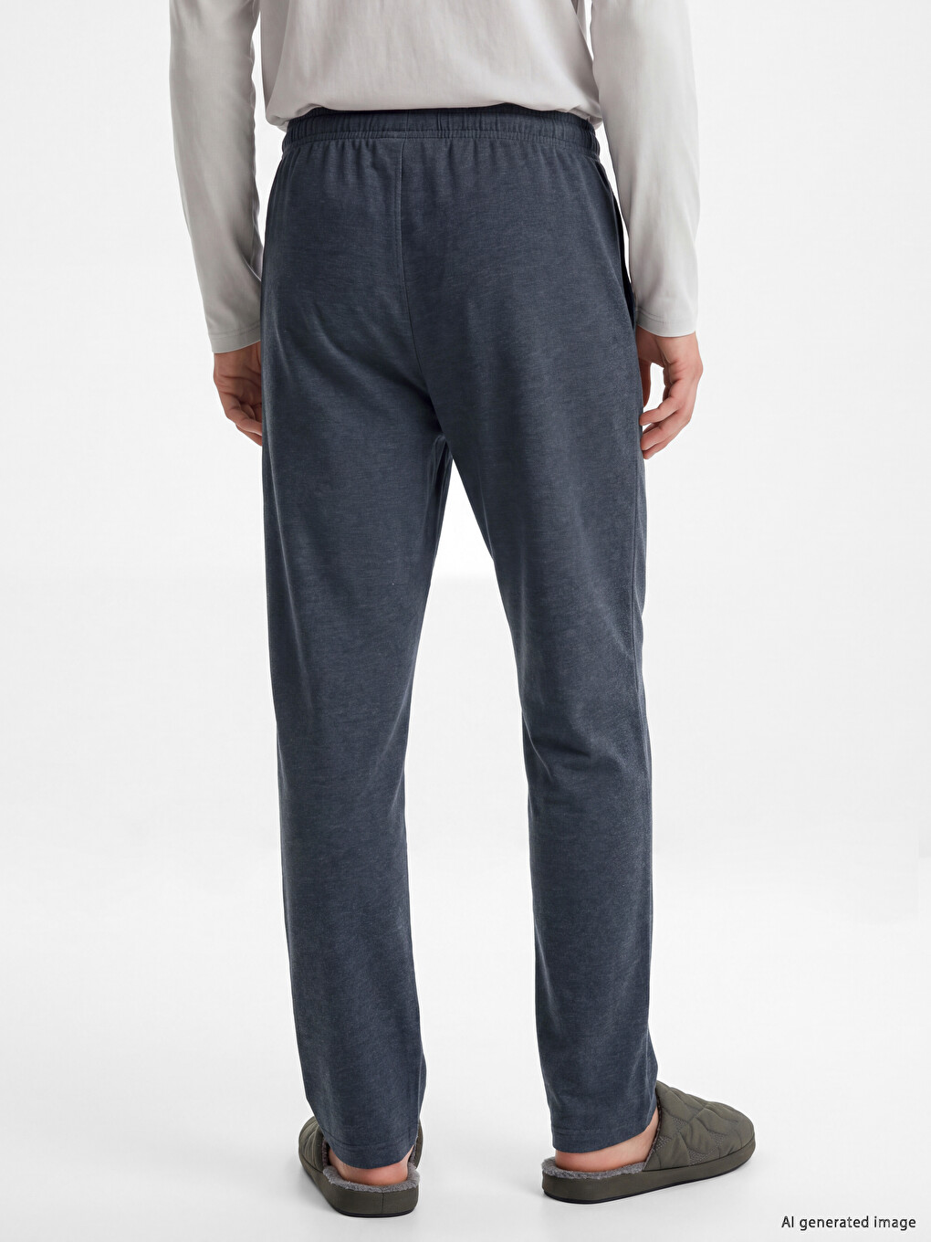 Lacivert Regular Fit Erkek Pijama Alt-3