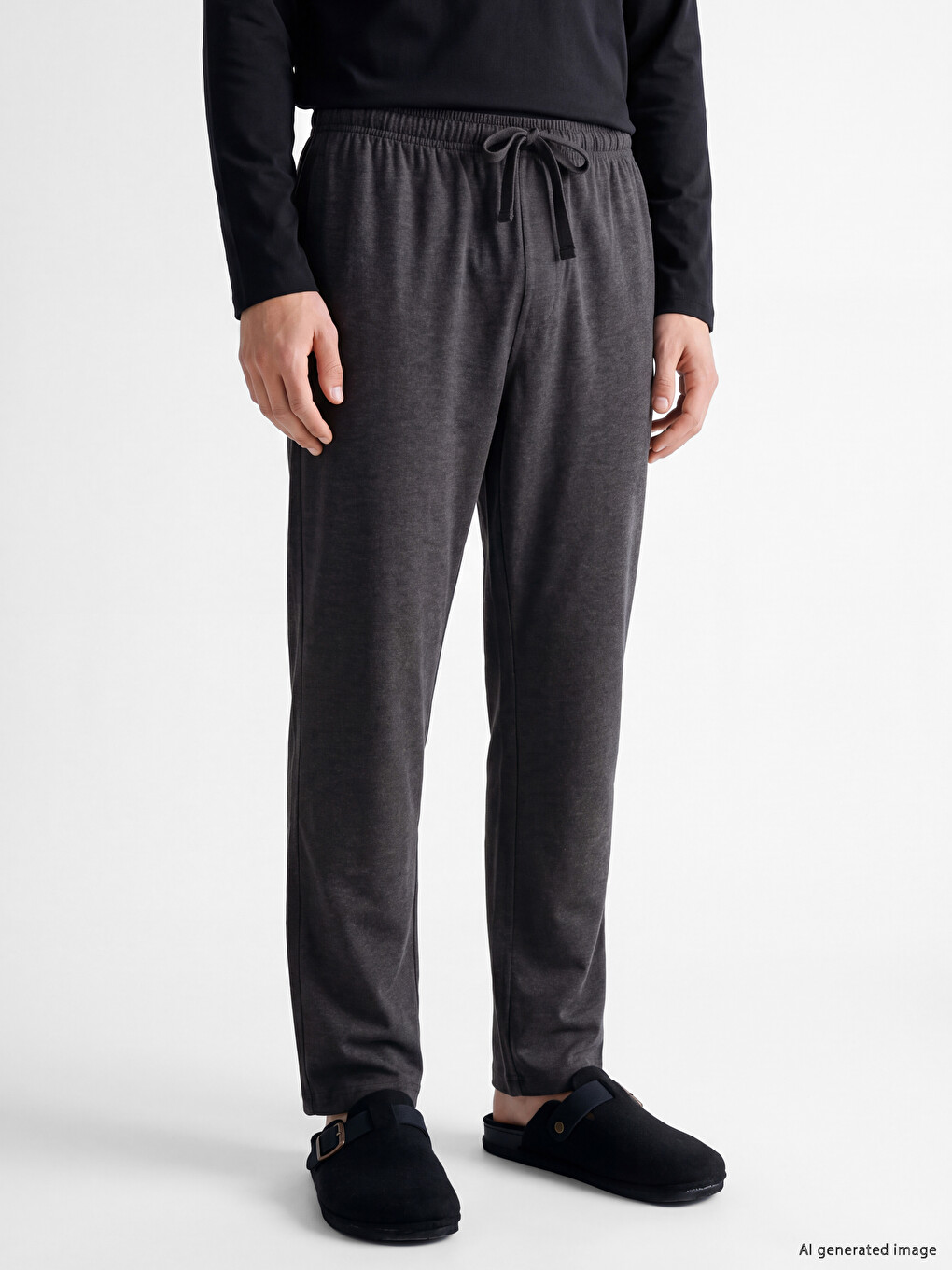 Man Navy Pyjama Bottoms-1