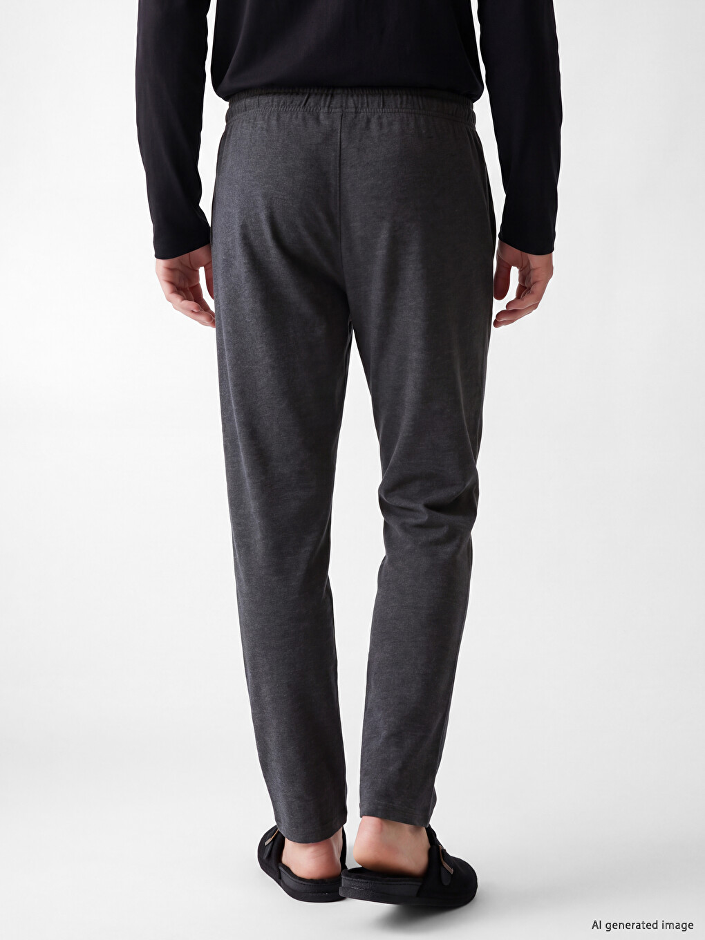 Man Navy Pyjama Bottoms-3